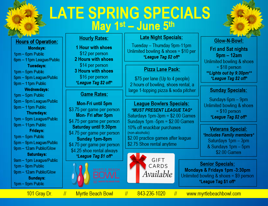Monthly Specials