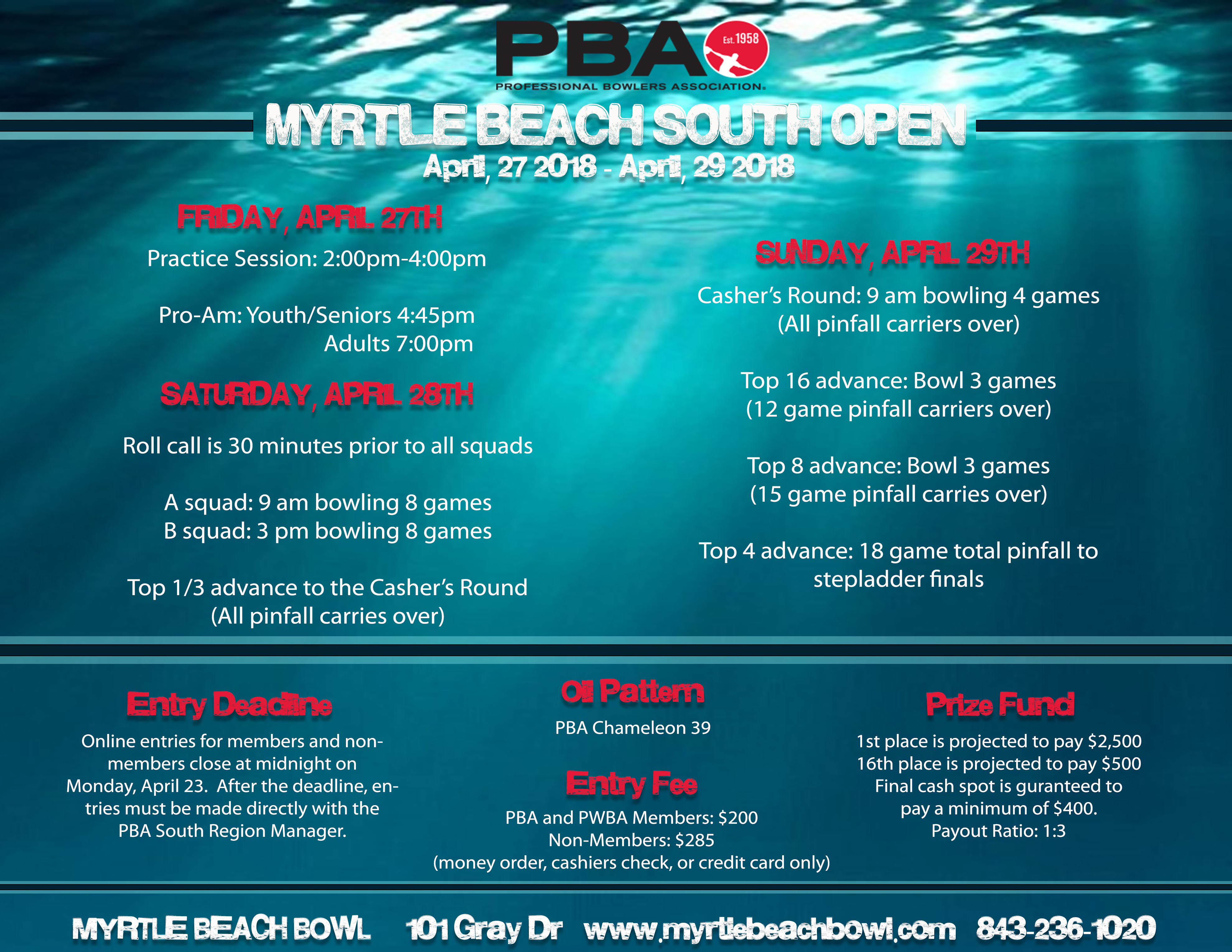 Pba Regional Myrtle Beach Bowl Sc 29577